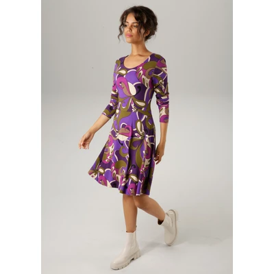 Abbildung von Aniston CASUAL Jerseykleid, mit extravagantem, grafischen Druck NEUE KOLLEKTION