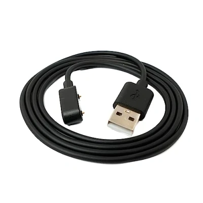 Abbildung von System S USB 2.0 Kabel 100 cm Ladekabel für Huawei Watch Fit 2 Smartwatch in Schwarz