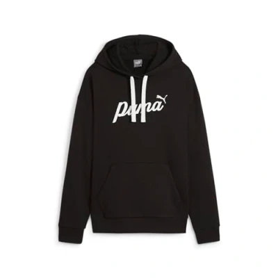 Abbildung von Puma Blossom Script Hoodie Sweatshirt, Damen, Größe: Large, Black
