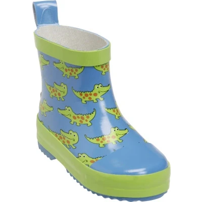 Abbildung von Playshoes Unisex Kinder Gummistiefel Halbschaft Regenstiefel, Krokodil, 27 EU