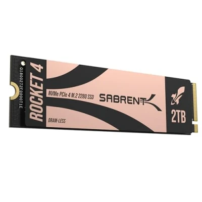 Abbildung von Sabrent NVMe SSD M.2 2TB Gen 4 DRAM Loses, 7400/6400 MB/s Lesen, Schreiben bis zu 1000K/950K IOPS Interne PCIe X4 (SB RKT4L 2TB)