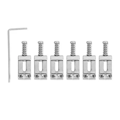 Abbildung von 6 Pcs gitarre Tremolo Sättel, Metall Brücke String Sattel Teil für E