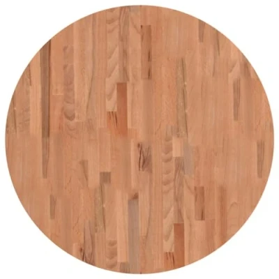 Abbildung von vidaXL Tischplatte, Holzplatte Holztischplatte Rund, Ersatzplatte Platte für Beistelltisch Bartisch, Massivholztischplatte Esstischplatte, Ø80x2,5 cm Massivholz Buche