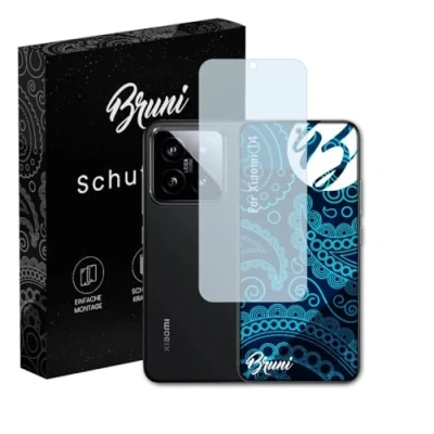 Abbildung von Bruni Schutzfolie kompatibel mit Xiaomi 14 Folie, glasklare Displayschutzfolie (2X)