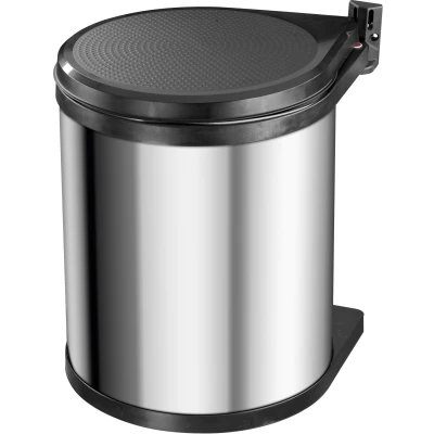 Abbildung von Hailo Einbaumülleimer &quot;Compact Box M&quot;, 1 Behälter, 15 Liter, Edelstahl, Kunststoff Inneneimer, Made in Germany