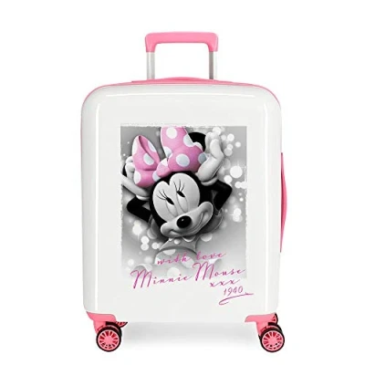 Abbildung von Disney Minnie Style Kabinenkoffer Mehrfarbig 37x55x20 cms Hartschalen ABS Kombinationsschloss 38.4L 2,9Kgs 4 Doppelräder Handgepäck, Weiß