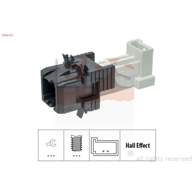 Abbildung von EPS 1.810.312 Bremslichtschalter elektronisch Made in Italy OE Equivalent BMW: 3 Touring, 1 Schrägheck, GT