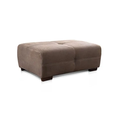 Abbildung von Cavadore Hocker Mavericco / XXL Sitzbank in Lederoptik Industrial Style Passend zu Big Sofa und Ecksofa 108 x 71 41 cm (BxHXT) Mikrofaser Hellbraun