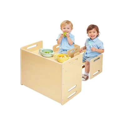 Abbildung von VEVOR Kinder Montessori Aktivitätstisch Lernstuhl Spielen Höhenverstellbar