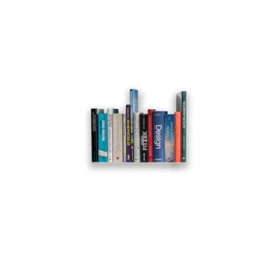 Abbildung von Radius Design Booksbaum Wandregal horizontal, Schweberegal, Weiss glänzend, für Wohnzimmer, Arbeitszimmer, Badezimmer, Küche, 44 cm