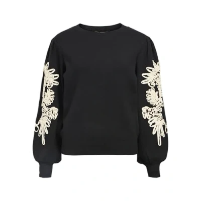 Abbildung von Object Objjoana Strickpullover black, Damen, Größe: Small, Black