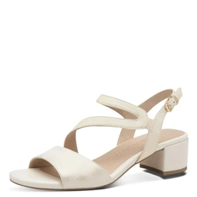 Abbildung von Marco Tozzi WITH MID SIZE HEEL Riemensandalette, Damen, Größe: 37, Ivory comb Schuhe