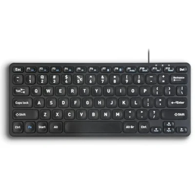 Abbildung von Perixx PERIBOARD 416 Wired Mini USB Keyboard with 4 Hubs X Type Scissor Keys Big Print Detachable C/A Cable US English…