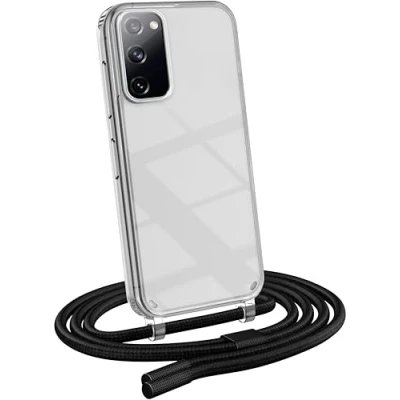 Abbildung von MyGadget Handykette für Samsung Galaxy S20 FE [ Hülle mit Band abnehmbar &amp; verstellbar ] Handyhülle Handyband zum Umhängen Schnur Case Schutzhülle Schwarz