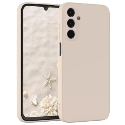 Abbildung von EAZY Case Silikonhülle für Samsung Galaxy A15 Hülle Silikon Beige weich stoßfeste Handyhülle Schutzhülle mit Kameraschutz Dünn Premium Schutz Cover TPU Phone Bumper in Taupe