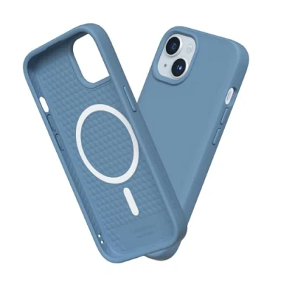 Abbildung von RhinoShield Case kompatibel mit [iPhone 15 Plus] SolidSuit MagSafe Stoßdämpfende &amp; schlanke Schutzhülle Premium Finish 3.5 Meter Fallschutz Türkisblau