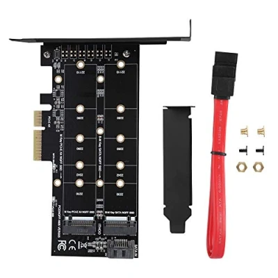 Abbildung von Bewinner PCI Adapterkarte, E 4X bis M.2 NVMe SSD NGFF Adapterkarte mit WIN7/WIN8/WIN8.1/WIN10, Extender Riser Karte B Taste + M Erweiterung Dual Interface