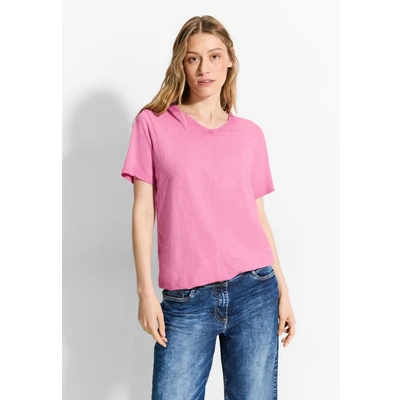 Abbildung von Cecil Sommerliches Tshirt basic, Damen, Größe: Medium, Pink