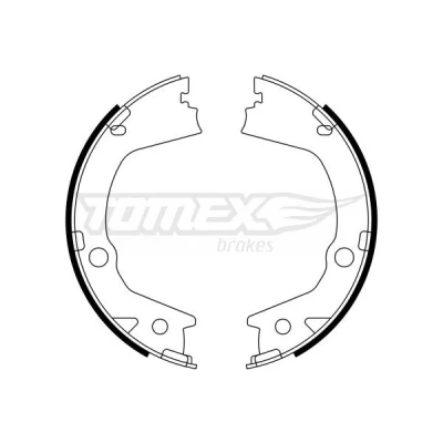 Abbildung von TOMEX brakes TX 23 16 Bremsbacken Hinterachse 167 26 SSANGYONG: ACTYON SPORTS 2, Korando III SUV