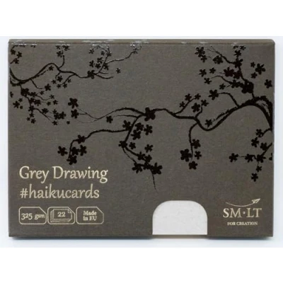 Abbildung von SMLT C 22(325) Haikucards 147x106 mm graue Pappkarten in der Box, 325 gsm, 22 Karten