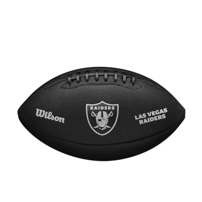 Abbildung von Wilson NFL Team Metallic Premiere Las Vegas Raiders Ball WF4015817XB, Unisex American Football Balls, Black, 9 EU