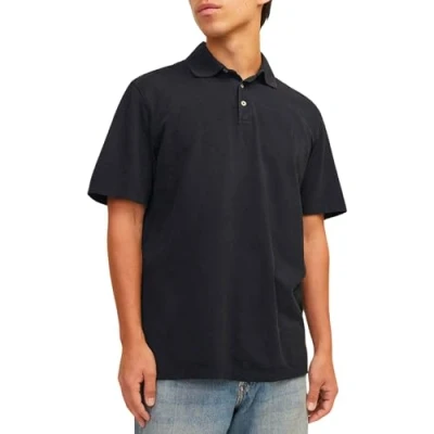 Abbildung von JACK &amp; Jones Premium Tshirt Einfarbig POLO Poloshirt, Herren, Größe: Small, Black