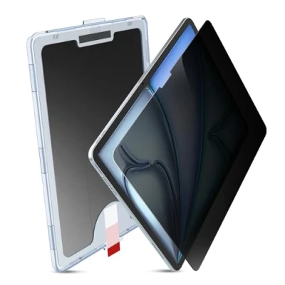 Abbildung von MOBDIK Sichtschutz Schutzfolie für iPad Air 11 Zoll 2024 M2, Anti Spy, 9H Gehärtetes Glas Schutzfolie, EZ Kit 1 Stück