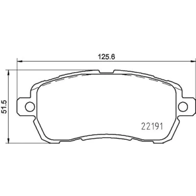 Abbildung von HELLA 8DB 355 031 721 Bremsbelagsatz nicht für Verschleißwarnanzeiger vorbereitet mit Bremssattelschrauben Zubehör FORD: KA+ Schrägheck