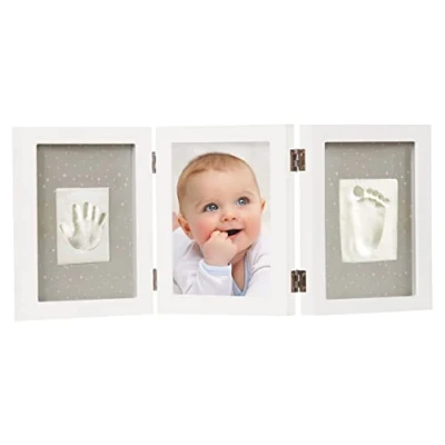 Abbildung von Baby Erinnerungsbox mit 2D Fingerabdruck Set Triple Frame Weiß, Dooky