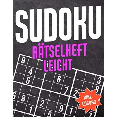 Abbildung von Sudoku Rätselheft Leicht: Block mit 600 Rätseln Schwierigkeitsstufe Einfach Sudokublock Lösung Anleitung, Tipps und Tricks ... Kinder Senioren Geschenk
