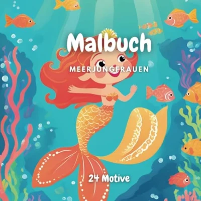 Abbildung von Malbuch Meerjungfrauen ab 3 Jahren: Ausmalbuch für Mädchen mit 48 liebevoll gestalteten, einfachen Motiven (Ausmalbuch Kinder, Band 14)