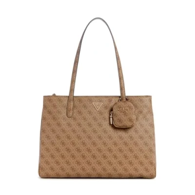 Abbildung von Guess Power PLAY Shopping Bag, Damen, Größe: One Size, Latte logo