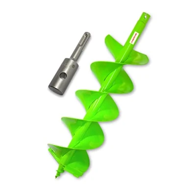 Abbildung von WERHE Erdbohrer 180 mm mit SDS Plus Aufnahme robuste Bohrspitze Pfahlbohrer Bohrer