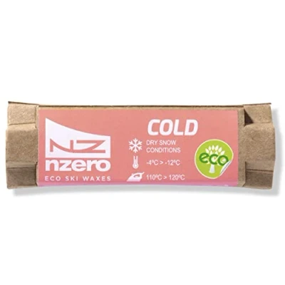 Abbildung von NZEROWAX Öko Kaltwachs kaltrosa Farbe Pink, 50 g Bio Pflanzenwachs für trockene Schneeverhältnisse, 4 ºC/ 12 ºC, Ski