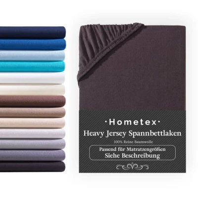 Abbildung von Spannbettlaken Boxspringbett für hohe Matratzen, Hometex Premium Textiles, Jersey, Gummizug: rundum, Qualität 160 g/m² feinster Baumwolle