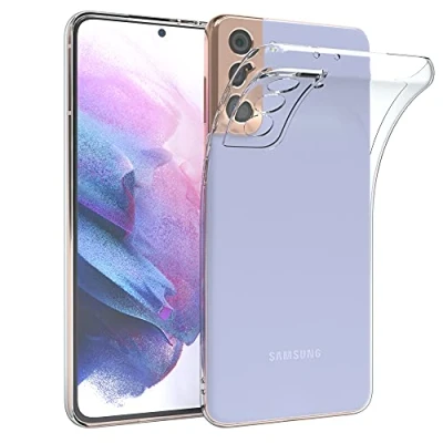 Abbildung von EAZY CASE Hülle kompatibel mit Samsung Galaxy S21 Plus 5G Schutzhülle Silikon, Ultra dünn, Slimcover, Handyhülle, Silikonhülle, Backcover, Durchsichtig, Klar Transparent