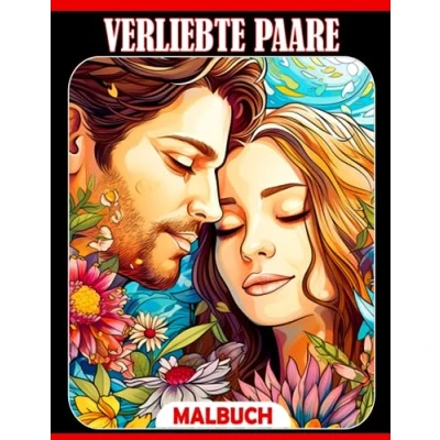 Abbildung von Malbuch für verliebte Paare: Fabelhafte Ausmalbilder mit wunderschönen Illustrationen Erwachsene und Jugendliche zur Entspannung Stressbewältigung