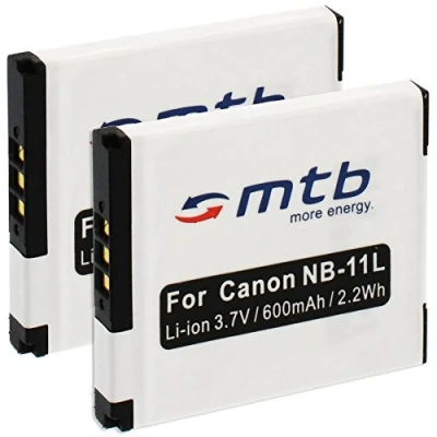 Abbildung von 2X Akku NB 11L für Canon IXUS 155, 165, 170, 275 HS, 320 HS … / PowerShot A2050, A3200, A4050 SX400 is, SX420 …. weitere Modelle Siehe Liste!