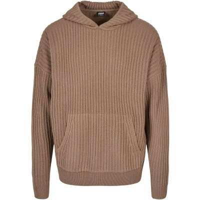 Abbildung von Urban Classics Knitted Hoody Kapuzenpullover, Herren, Größe: Medium, Darkkhaki