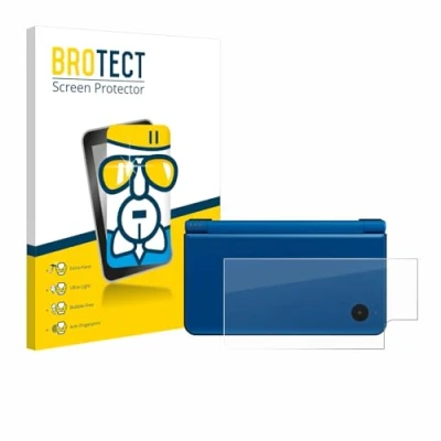 Abbildung von BROTECT Schutzglas für Nintendo DSi XL (Gehäuse) Schutzfolie Panzer Folie Glas [Extrem Kratzfest 9H, Anti Fingerprint, Ultra Transparent]