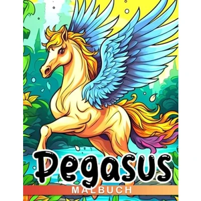 Abbildung von Pegasus Malbuch: Stressabbauende Geschenke für jeden Anlass: Kinderzeichnungen, niedliche Ausmalbilder Kinder, perfekt Geburtstage und Weihnachten.