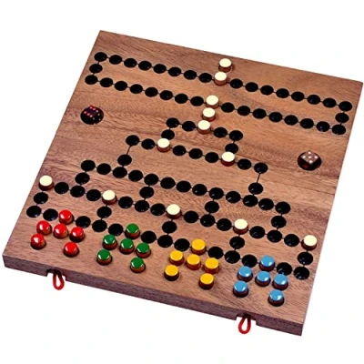 Abbildung von Logoplay Holzspiele Spielesammlung, Blockade für 2 bis 4 Spieler Spielfeld 26 x 27 cm zusammenklappbarHolzspielzeug