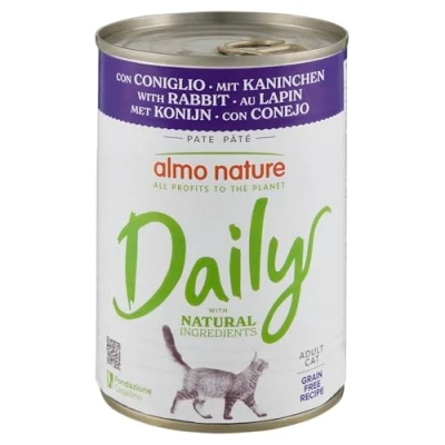 Abbildung von almo nature Daily Grain Free Katzenfutter, Mousse mit Kaninchen, Alleinfutter für Katzen, Nassfutter 24er Pack (24 x 85g)