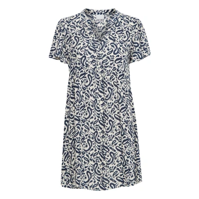 Abbildung von ICHI Ihmarrakech aop Freizeitkleid, Damen, Größe: Large, Total eclipse paisley