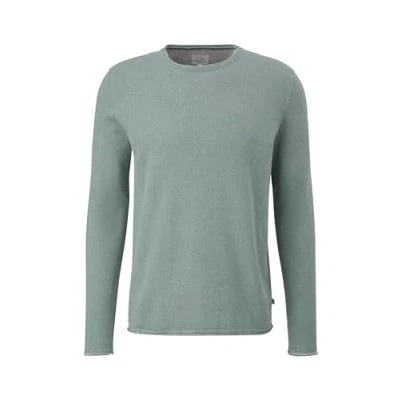 Abbildung von QS MIT Rollsaum Strickpullover, Herren, Größe: Large, Salbeigrün