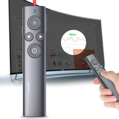 Abbildung von NORWII N95 Pro Digitaler Presenter Wiederaufladbar, &amp; Physikalischer Laserpointer Air Mouse Funktion, 50m Reichweite,Wiederaufladbar Hervorhebung Lupe für LCD/LED, Mac/Windows