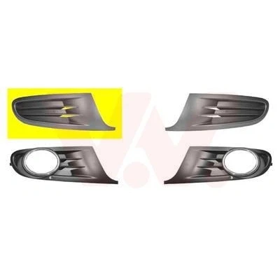 Abbildung von VAN WEZEL 5863592 Lüftungsgitter vorne rechts für Fahrzeuge ohne Nebelscheinwerfer VOLKSWAGEN: Golf 6, 6 Cabrio