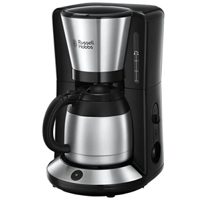 Abbildung von RUSSELL HOBBS Filterkaffeemaschine Adventure 24020 56, 1l Kaffeekanne, Papierfilter 1x4, mit Thermokanne, 1100 Watt, Edelstahl gebürstet