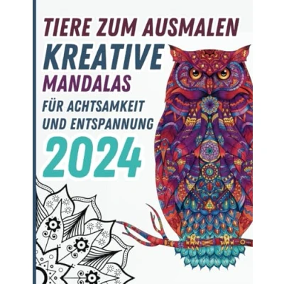 Abbildung von Tiere zum Ausmalen Kreative Mandalas für Achtsamkeit und Entspannung 2024: Malbuch Erwachsene, Malbuch, Tierliebhaber