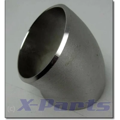 Abbildung von 45 Grad EDELSTAHL Bogen 60mm KURZ Rohr V2A Schweißbogen Downpipe Hosenrohr